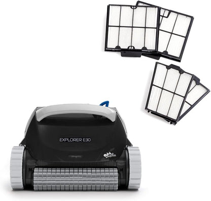 Dolphin E10 Robotic Pool Vacuum Cleaner up to 30 FT - Bundle with Ultra Fine Filter Basket