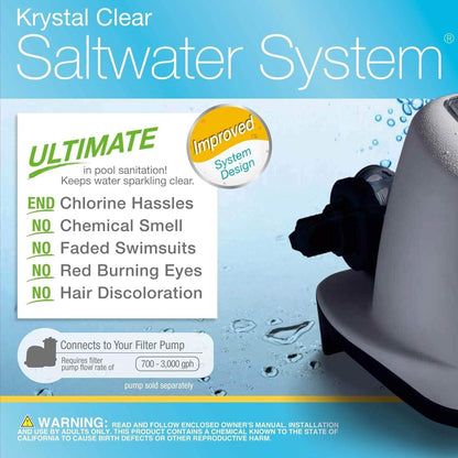 Intex 120 Volt Krystal Clear Salt Chlorine Generator Pool System and Wall Mount Surface Skimmer with 3 Self Clean Modes and Strainer Basket