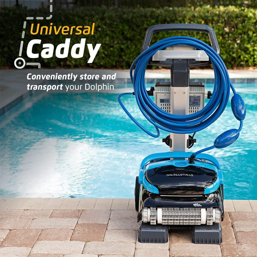 Dolphin Nautilus CC plus Robotic Pool Vacuum Cleaner up to 50 FT Premium Bundle with Caddy and Cover