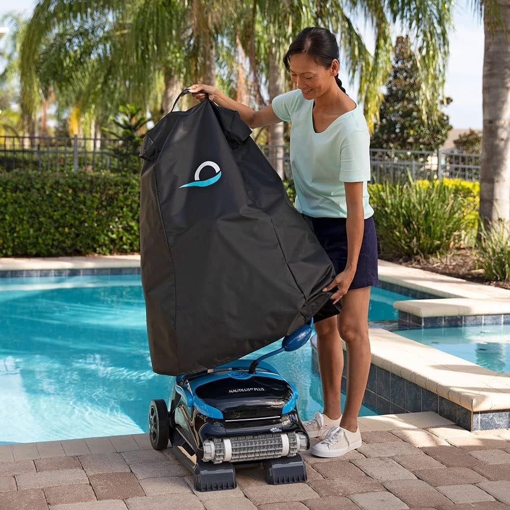 Dolphin Nautilus CC plus Robotic Pool Vacuum Cleaner up to 50 FT Premium Bundle with Caddy and Cover