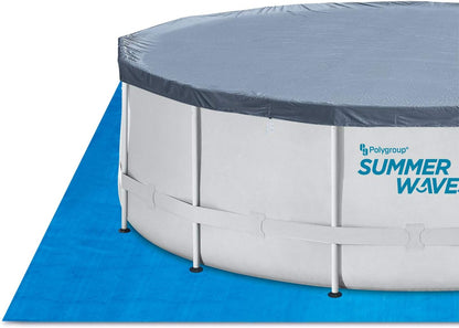 Summer Waves Elite 18Ft X 48In Metal Frame Outdoor Backyard above Ground Pool Set with Filter Pump, Ladder, Ground Cloth, Cover, and Maintenance Kit