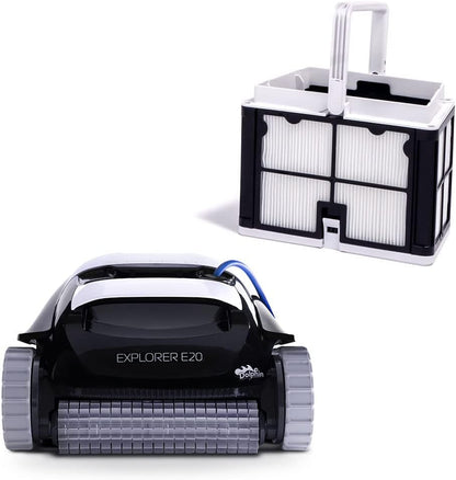 Dolphin E10 Robotic Pool Vacuum Cleaner up to 30 FT - Bundle with Ultra Fine Filter Basket