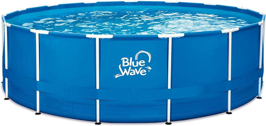 Blue Wave NB19791 18-Ft round 52-In Deep Active Frame Package above Ground Swimming Pool with Cover