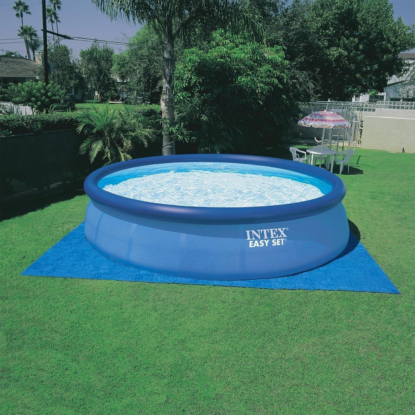 Inflatable above Ground Swimming Pool Bundled W/Pool Filter Pump System