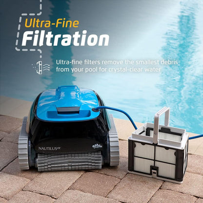 Dolphin Nautilus CC Robotic Pool Vacuum Cleaner up to 33 FT - Bundle with Ultra Fine Filter Basket
