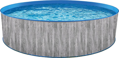 Blue Wave NB19788 Capri Steel Wall Package-12-Ft round 36-In Deep above Ground Swimming Pool, Gray