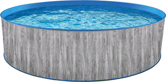 Blue Wave NB19788 Capri Steel Wall Package-12-Ft round 36-In Deep above Ground Swimming Pool, Gray