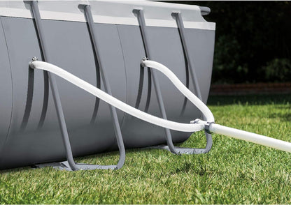 INTEX 26355EH Ultra 18'X9'X52" Ultra XTR Rectangular Frame Pool Set with 120V 1,200 GPH Sand Filter Pump, Ladder, Ground Cloth, and Solar Pool Cover