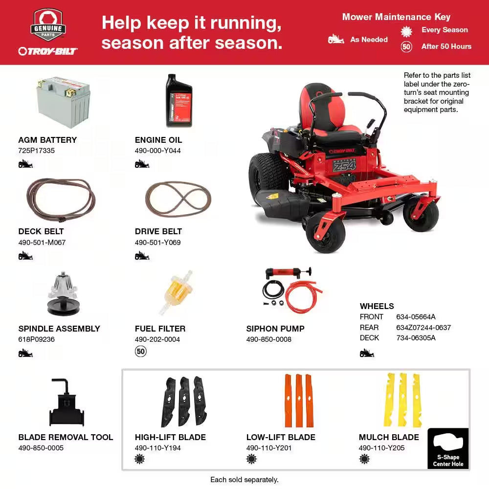 Troy-Bilt Mustang Z54 54 In. 24 HP Kohler Dual Hydrostatic Zero Turn Mower