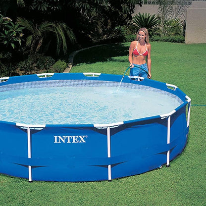 Intex 12' X 30" Metal Frame Swimming Pool W/ Filter Pump & Pool Maintenance Kit
