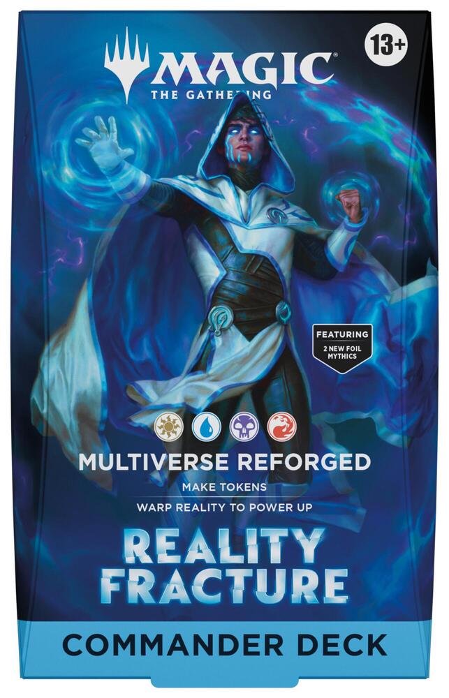 Magic The Gathering Reality Fracture Commander Deck Multiverse Reforged – MTG 100-Card Preconstructed Deck with Foil Mythic Rare Cards, Tokens & Deck Box (PREORDER - Release Date Oct. 2, 2026)