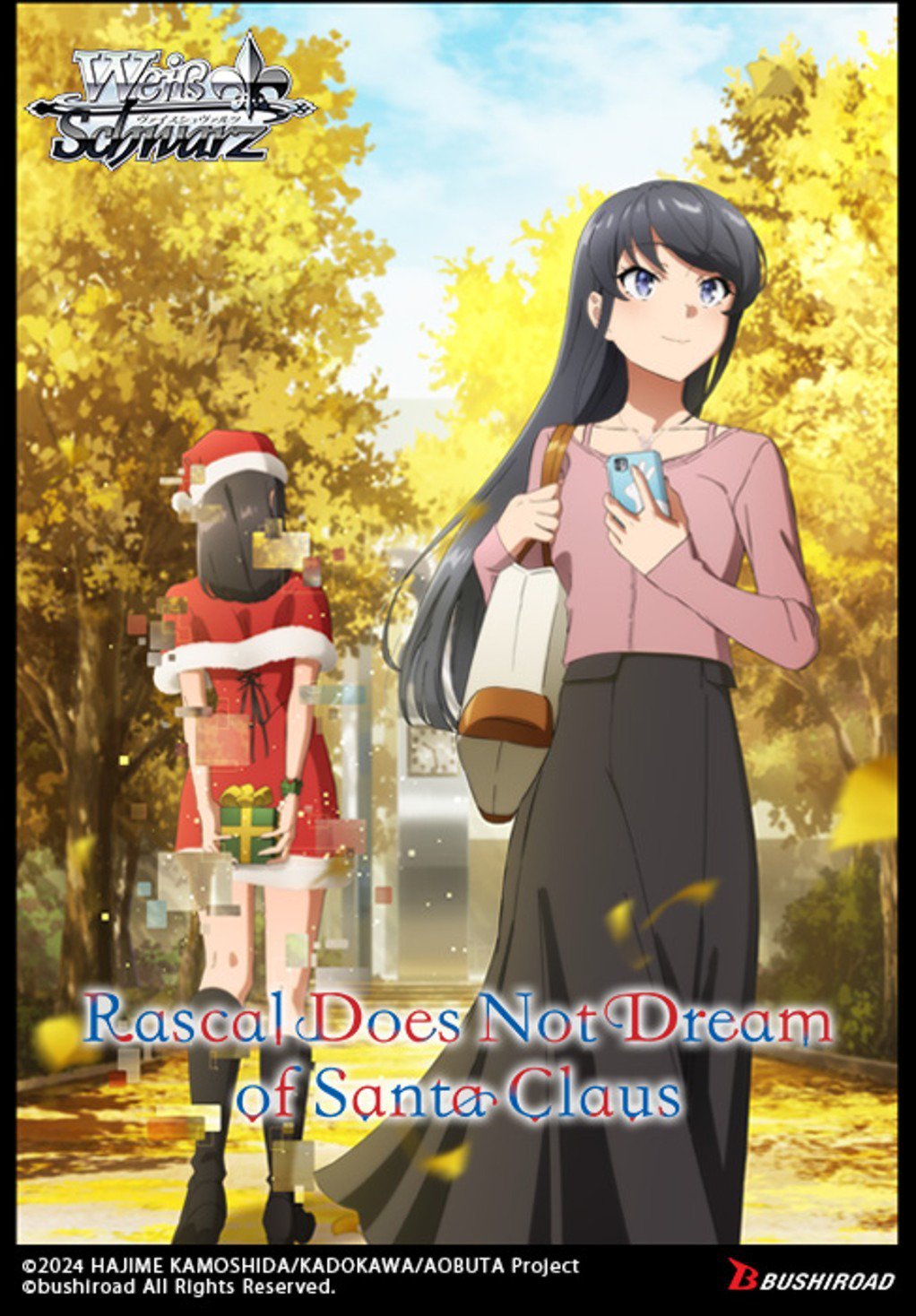 Weiss Schwarz Rascal Does Not Dream of Santa Claus Booster Box Display | 10 Packs per Display | 8 Cards per Pack | English Trading Card Game Sealed Box (PREORDER - Release Date October 23, 2026)
