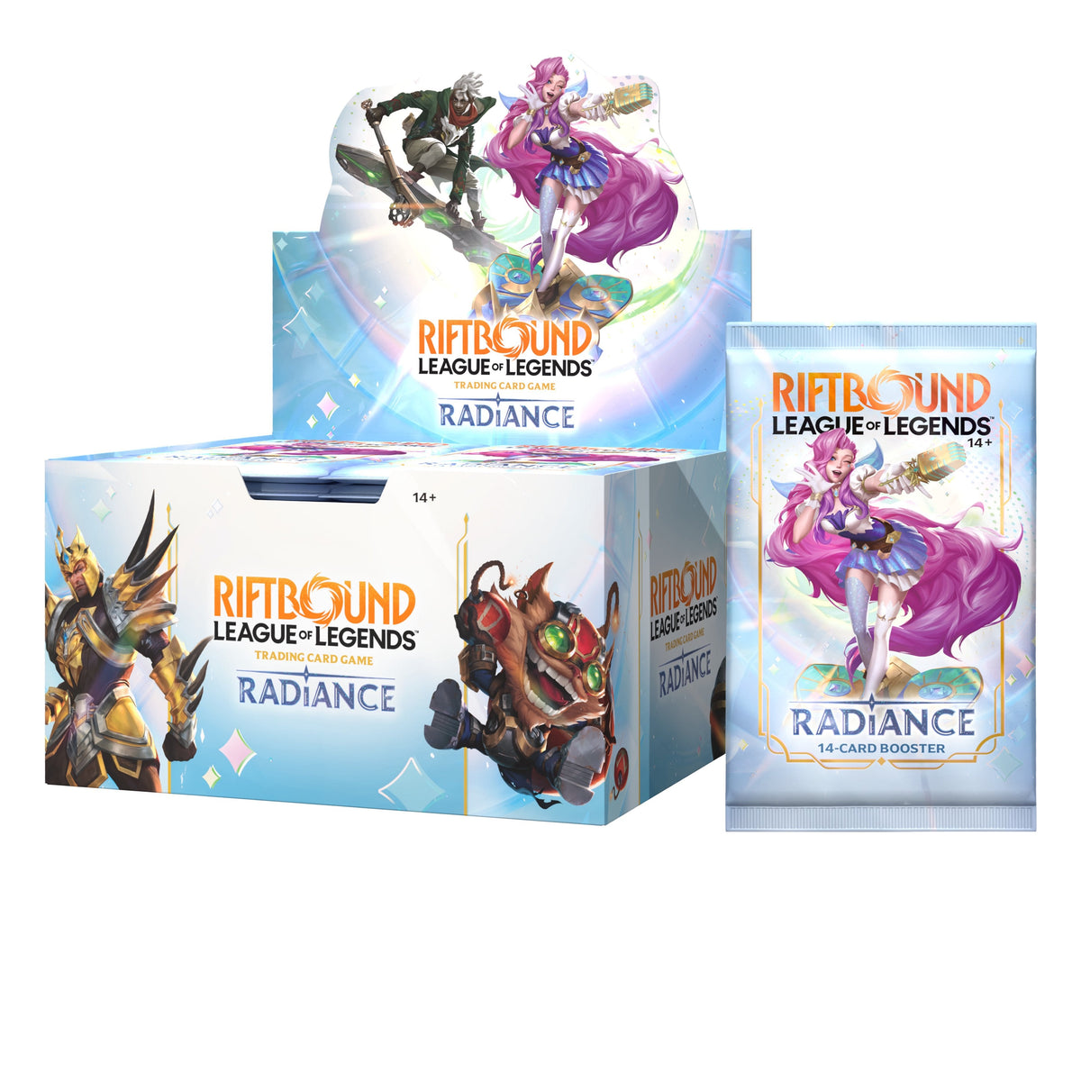Riftbound Radiance Booster Box Display | League of Legends TCG Expansion Set 5 | 14-Card Booster Packs | 180-Card Set Pool | Showcase Cards, Champions, Units & Spells Collectible Trading Cards (PREORDER - Release Date October 23, 2026)