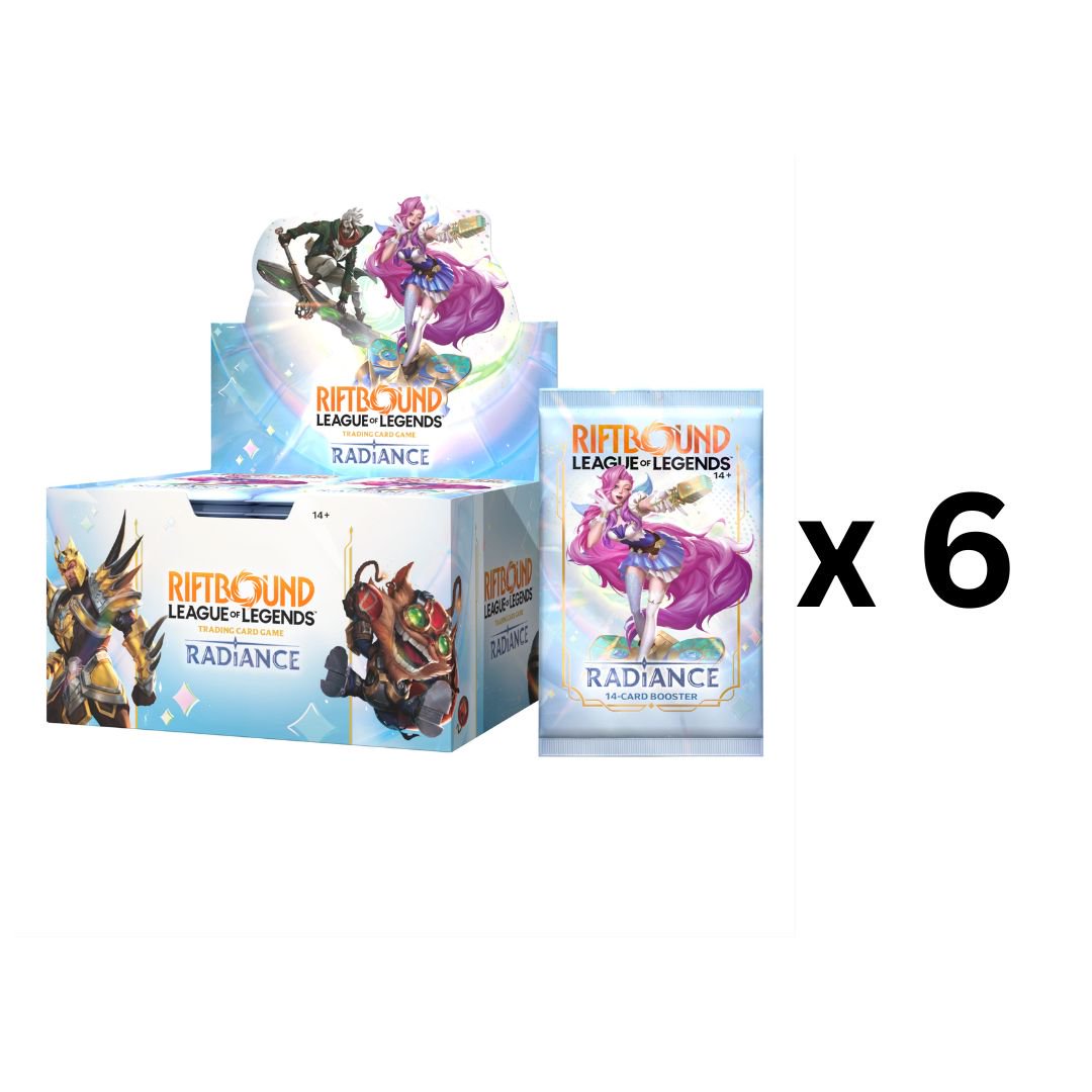 Riftbound: League of Legends TCG Radiance Booster Case | 6 Booster Displays Per Case | 180-Card Set | 14 Cards Per Pack | Collectible Trading Card Game (PREORDER - Release Date October 23, 2026)