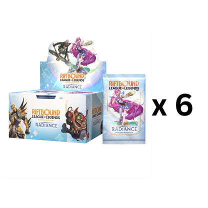 Riftbound: League of Legends TCG Radiance Booster Case | 6 Booster Displays Per Case | 180-Card Set | 14 Cards Per Pack | Collectible Trading Card Game (PREORDER - Release Date October 23, 2026)