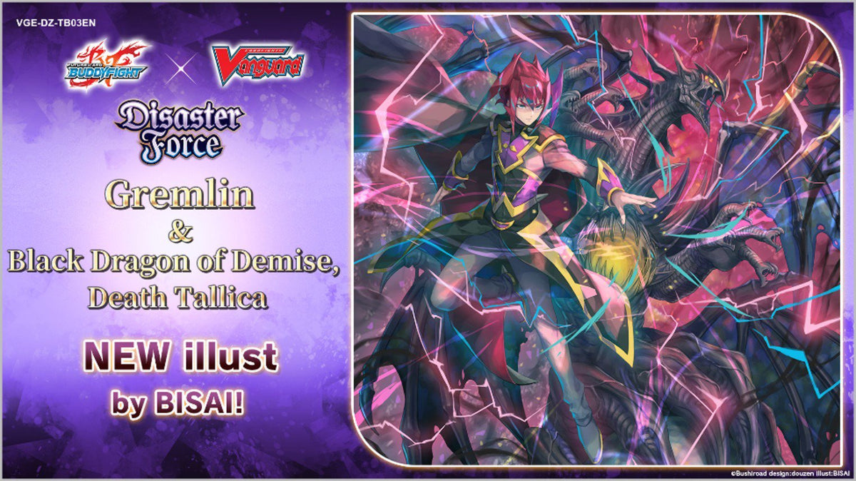 Cardfight!! Vanguard Divinez TB03 Disaster Force Booster Box | Future Card Buddyfight Collaboration Set | Darkness Dragon World | Sealed Trading Card Game Booster Box (PREORDER - Release Date November 20, 2026)