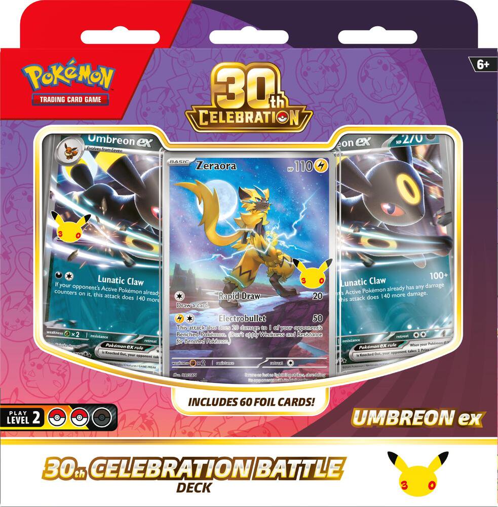 Pokémon TCG: 30th Celebration Battle Deck – Umbreon ex (Ready-to-Play 60 All-Foil Card Deck) - (PREORDER - Release Date Oct. 30, 2026)