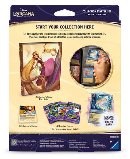 Disney Lorcana TCG Collection Starter Set Rapunzel | Includes 4 Attack of the Vine! Booster Packs, Rapunzel Card Portfolio, Glimmer Foil Stitch Promo Card & Collector's Guide (PREORDER - Release Date October 2, 2026)
