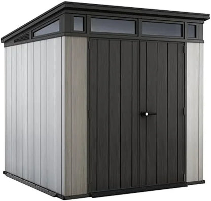 Keter Outdoor Storage Sheds, for House, Patio &amp; Yard, Plastic Resin, Artisan, 7×7 Ft, Gray